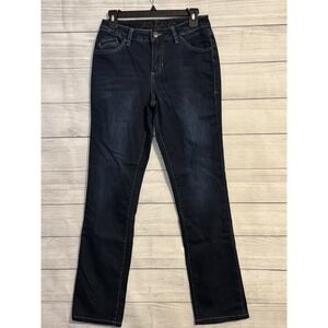 Jag Jeans Women's Mid Rise Straight Leg Jeans Size 8 Dark Wash Stretch